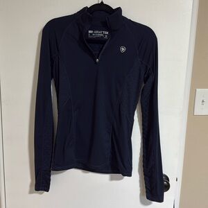 Ariat Tek Small Cold Series Long Sleeve Navy Quarter Zip Top